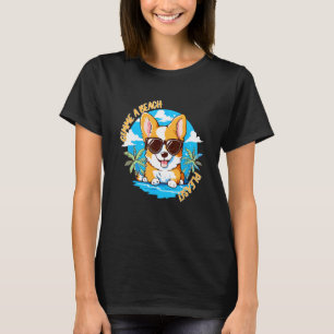 Süßer Corgi, Bitte einen Strand! Lustige Sommerzei T-Shirt
