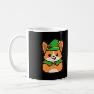 Süßer Corgi-Elf Weihnachten Kaffeetasse