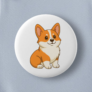 Süßer Corgi-Hund Button