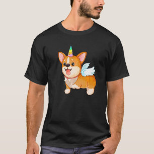 Süßer Corgi-Hund Einhorn Corgicorn Hund Regenbogen T-Shirt
