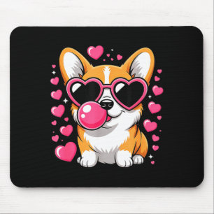 Süßer Corgi-Hund Herz Sungles Valentinstag Welpe  Mousepad