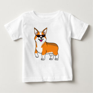 Süßer Corgi-Hund mit Sonnenbrille Baby T-shirt