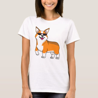 Süßer Corgi-Hund mit Sonnenbrille T-Shirt