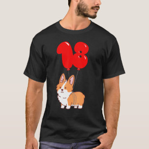 Süßer Corgi Pembroke 18. Geburtstag Kinderballon P T-Shirt