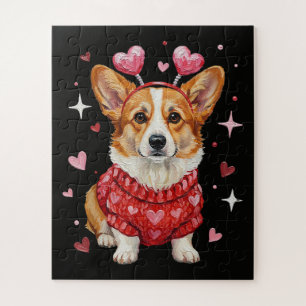 Süßer Corgi Valentinsherz Valentinstag