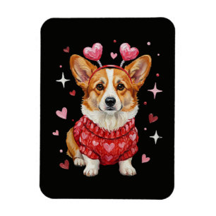 Süßer Corgi Valentinsherz Valentinstag Magnet