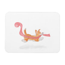 Süßer Corgi-Welpe stiehlt Toilettenpapier-Roll-Mag