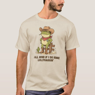 Süßer Cowboy-Frosch, der herumlungert - Western-Fr T-Shirt