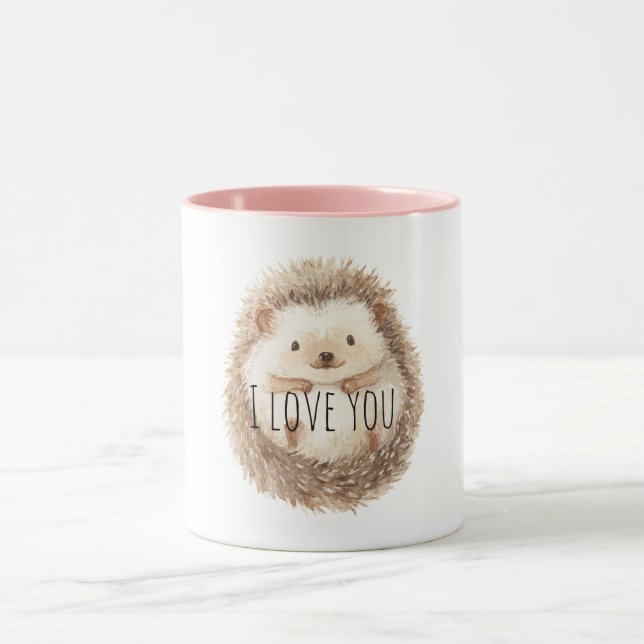 Süßer Creme-Igel Tasse (Zentrum)