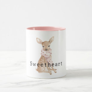 Süßer Creme-Waschbärherz-Donut Tasse