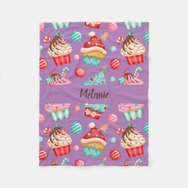 Süßer Cupcake Fleecedecke