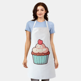 Süßer Cupcake mit Herz-Topping Schürze