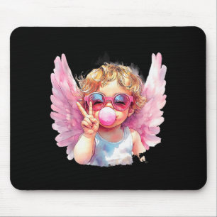 Süßer Cupid bläst Bubble Gum Sungles Valentinstag  Mousepad