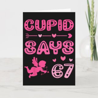 Süßer Cupid sagt 67 lustiger Meme rosa Valentinsta Karte