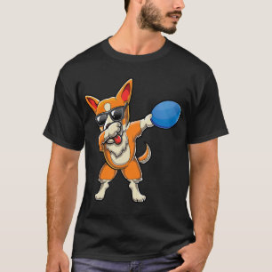Süßer Dabbing Welsh Corgi Rinderherdungs Hund Disc T-Shirt