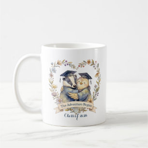 Süßer Dachs und Pinguin-Abschiedsumarmung Personal Kaffeetasse