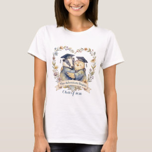 Süßer Dachs und Pinguin Abschluss Umarmung Persona T-Shirt