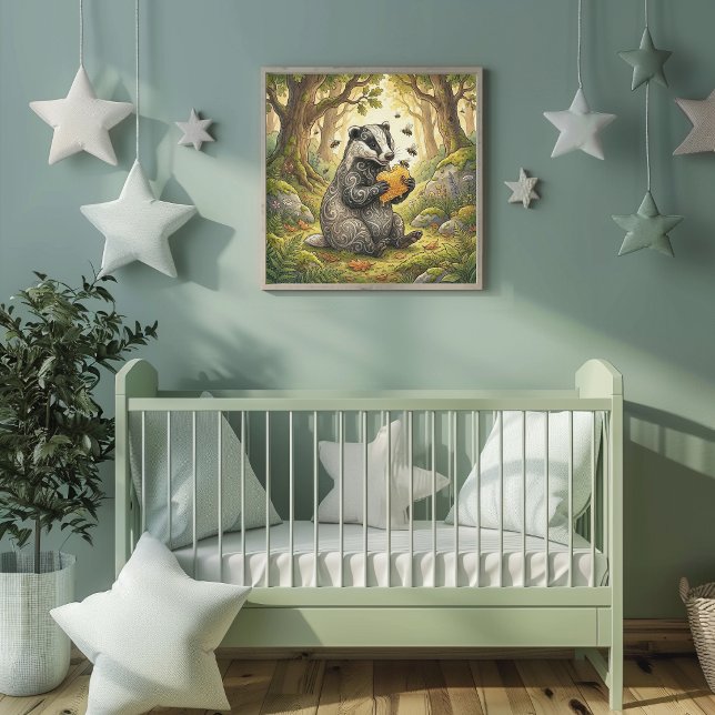Süßer Dachs Waldtiere Kinderzimmer Poster (Von Creator hochgeladen)