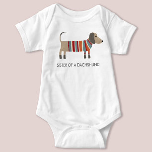 Süßer Dachshund-Baby-Body Baby Strampler