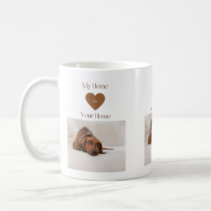 Süßer Dachshund Mein Zuhause ist dein Zuhause Hund Kaffeetasse