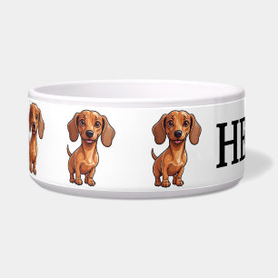 Süßer Dachshund Personalisieren Napf
