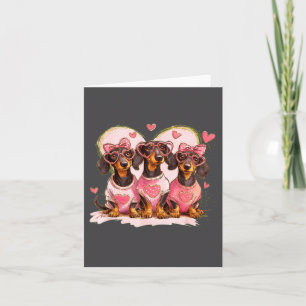 Süßer Dachshund Valentins Herz Hundeliebhaber Männ Karte