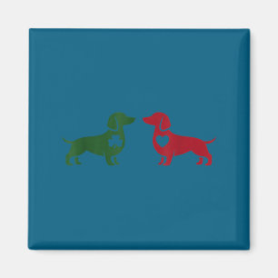 Süßer Dachshund Valentinstag Patrick's Day Liebhab Magnet