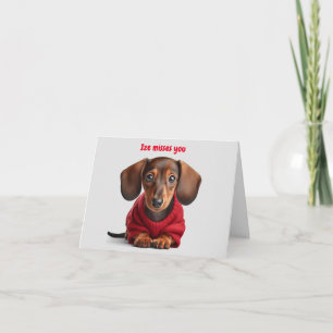 Süßer Dachshund-Welpe  Karte