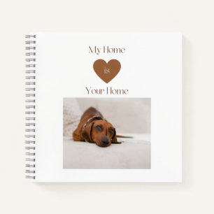 Süßer Dachshund Willkommen Hundeliebhaber Zuhause  Notizbuch
