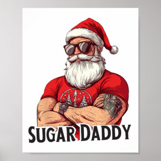 Süßer Daddy Lustiger Weihnachtsmann Erwachsener We Poster
