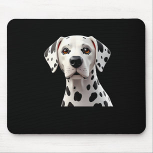 Süßer Dalmatiner hört 3D - Animals World Sticker  Mousepad
