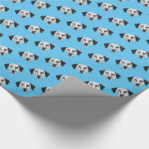 Süßer Dalmatiner-Hund mit schwarzen Flecken Muster Geschenkpapier
