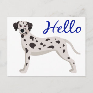 Süßer Dalmatiner-Welpe-Hund Hallo Ich denke an Dic Postkarte