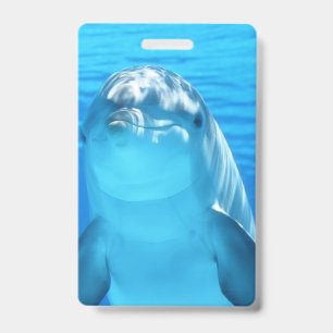 Süßer Delfin Meerestiere in blauen Meer Ausweis