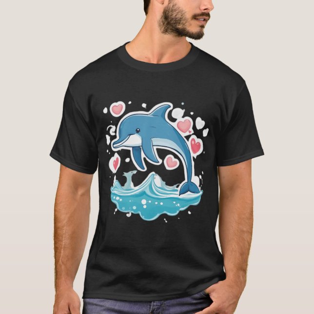 Süßer Delfin T-Shirt (Vorderseite)