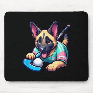 Süßer deutscher Schäferhund Feldhockey-Welpe Masko Mousepad