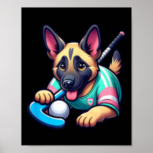 Süßer Deutscher Schäferhund Feldhockey Welpen Mask Poster