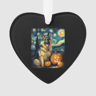 Süßer Deutscher Schäferhund Halloween Jack O Lante Ornament