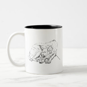 Süßer Deutscher Schäferhund Personalisierter Kaffe Zweifarbige Tasse