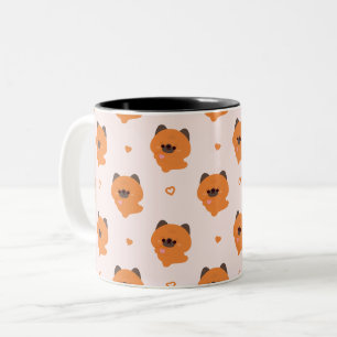 Süßer deutscher Schäferhund-Welpe voller Liebe Zweifarbige Tasse