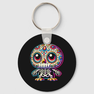 Süßer Día De Muertos Zucker-Schädel-Pinguin-Tag De Schlüsselanhänger