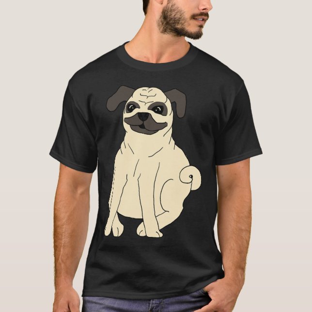 Süßer dicker Mops 312 T-Shirt (Vorderseite)