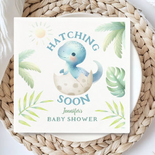 Süßer Dino-Junge Dinosaurier-Baby-Party Serviette