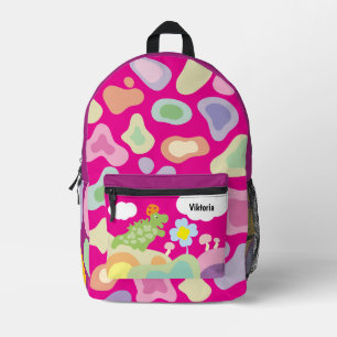 Süßer Dino und Pastellflecken Individueller Kinder Bedruckter Rucksack