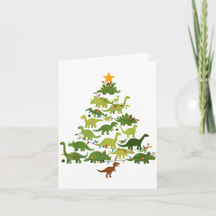 Süßer Dino-Weihnachtsbaum Fröhliche Dinomas-Weihna Karte