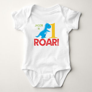 Süßer Dinosaurier 1. Geburtstag Bodysuit Bunt Baby Strampler