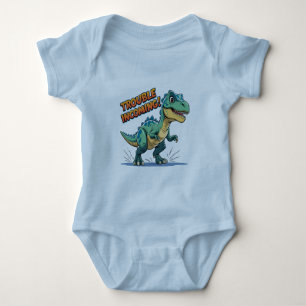 Süßer Dinosaurier-Baby-Body – Ärger im Anmarsch! Baby Strampler