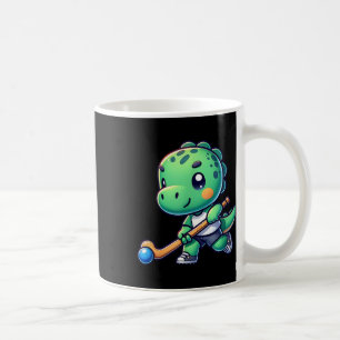 Süßer Dinosaurier Feldhockey-Mannschaft Spieler  Kaffeetasse