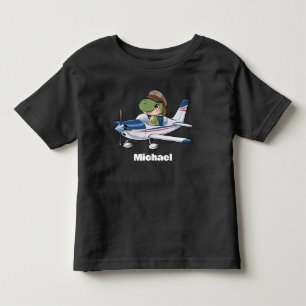 Süßer Dinosaurier fliegt Cessna-Flugzeug, Personal Kleinkind T-shirt