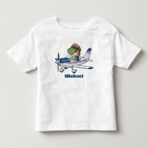 Süßer Dinosaurier fliegt Cessna-Flugzeug, Personal Kleinkind T-shirt